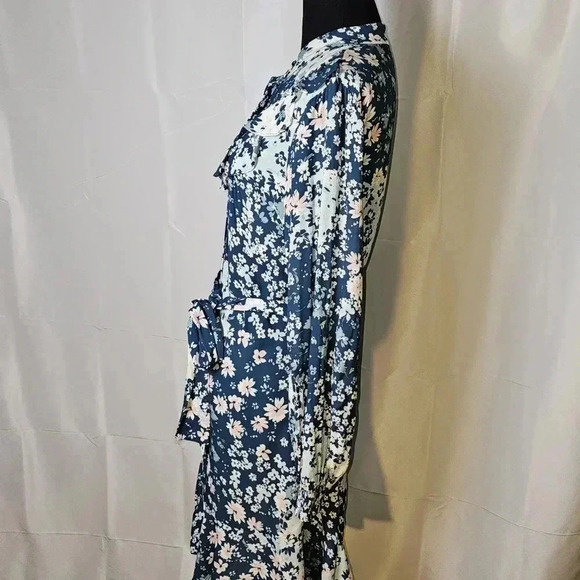 Shoshanna Petra Long- Sleeve Flounce Hem Mini Cottagecore Floral Dress Sz 4 - Picture 8 of 15